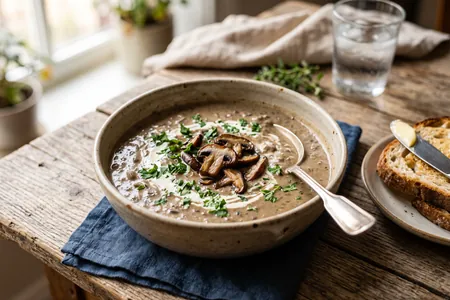 Грибной крем-суп: секреты идеальной бархатистой текстуры и глубокого вкуса, как в ресторане