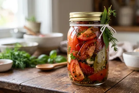 Маринованные помидоры дольками на зиму: рецепт без стерилизации, который тает во рту