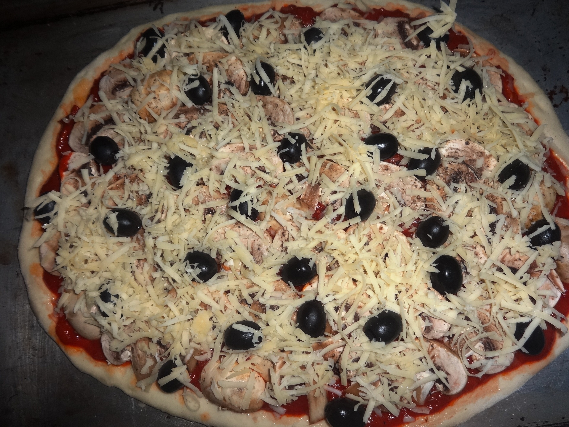 рецепт на пиццу начинка с шампиньонами фото 29