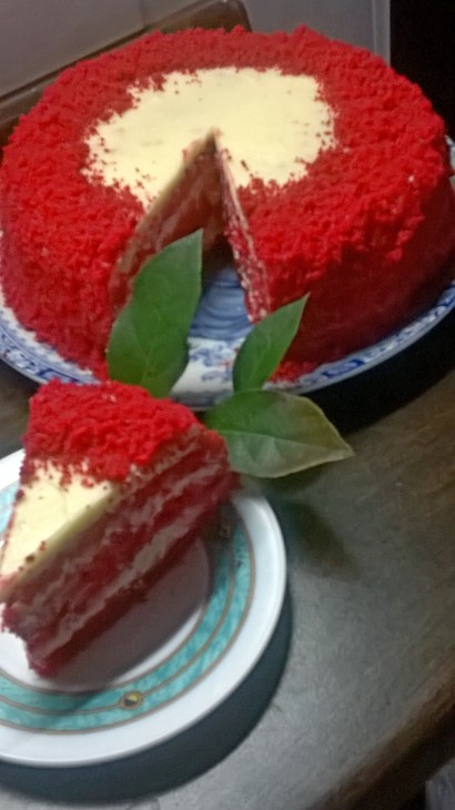 торт "Красный бархат"с зефирно-заварным кремом