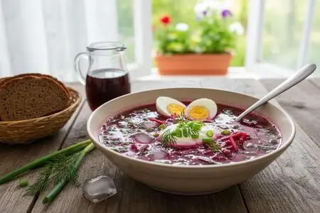 Лучшие рецепты приготовления холодных супов - окрошка, свекольник, холодник. Как приготовить свекольник.