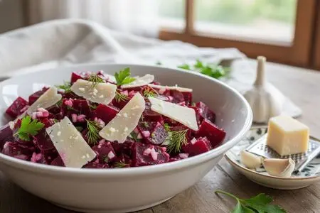 Рецепты вкусных свекольных салатов с сыром на каждый день