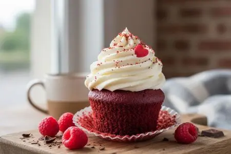 Кекс Красный бархат (red velvet) за 40 секунд