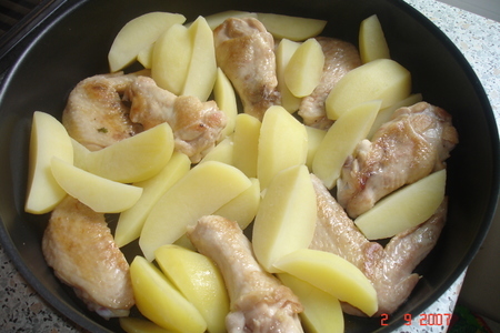 Курица с картофелем под грибным соусом: шаг 1