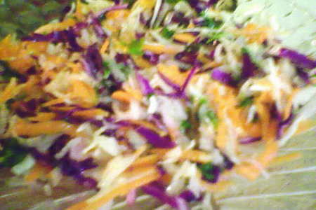 Разноцветный салатик: шаг 1