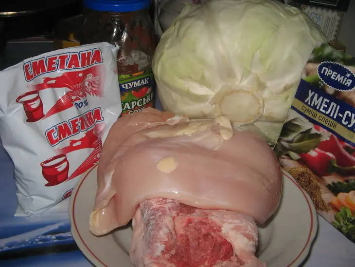 Голубцы с курицей и беконом.: шаг 1