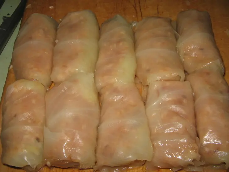 Голубцы с курицей и беконом.: шаг 5