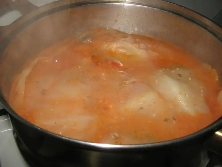 Голубцы с курицей и беконом.: шаг 7