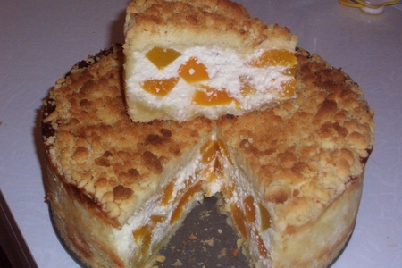 Пирог творожно- персиковый: шаг 7
