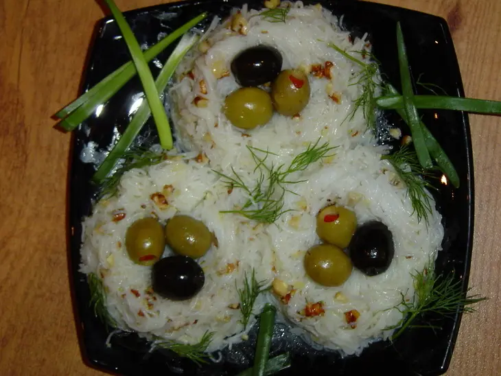 Гнезда из рисовой вермишели: шаг 7