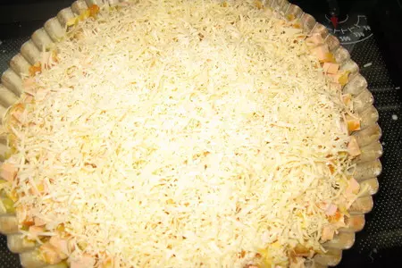 Пицца на кефире или открытый пирог с квашеной капустой.: шаг 6