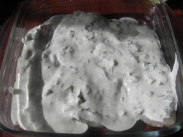 Морской окунь со сметаной и лаймом: шаг 4