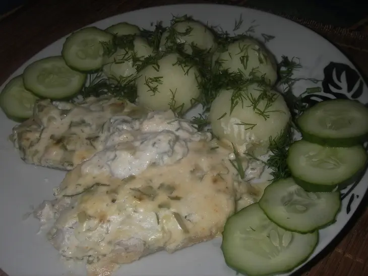 Морской окунь со сметаной и лаймом: шаг 5
