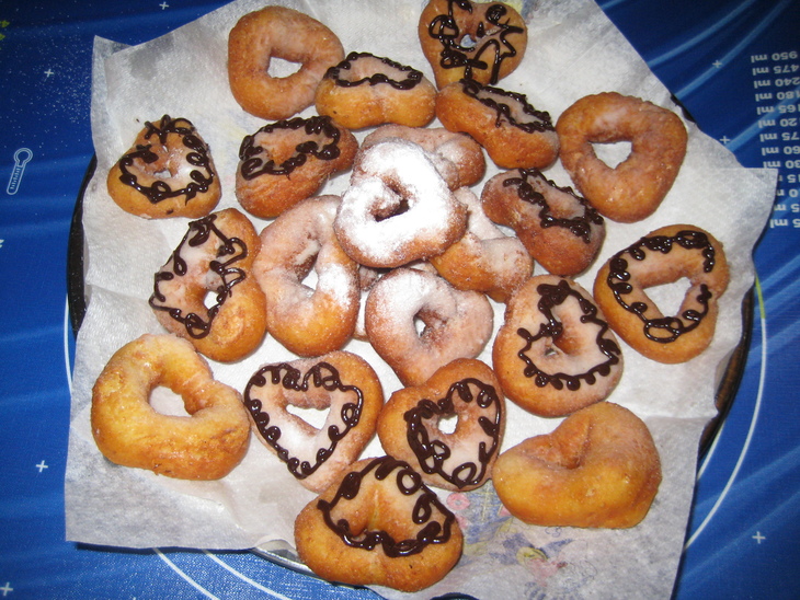 Пончики с творогом  "пылкое сердце".: шаг 7