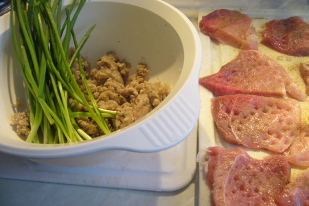 Свиные отбивные с припеком и сливочно-горчичным соусом: шаг 1