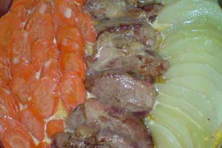 Мясо с овощами под базиликово-лимонным маслом: шаг 5