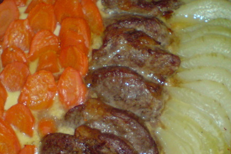 Мясо с овощами под базиликово-лимонным маслом: шаг 6
