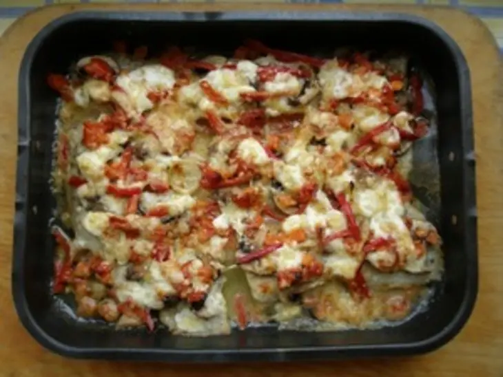 Рыбка под овощами: шаг 3