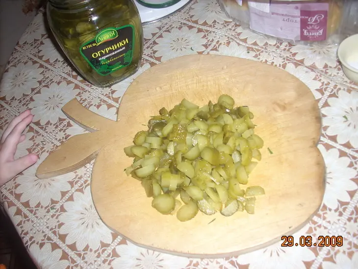 Салат "печень с фасолью": шаг 3