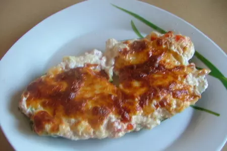 Цуккини, фаршированные крабами: шаг 4