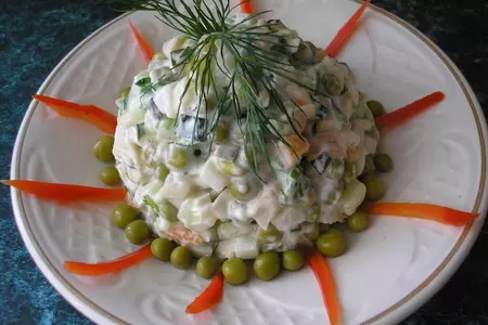Салат с кальмаром (постный): шаг 3