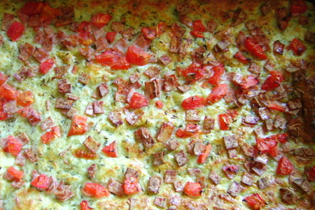 Сырный пирог  с зеленью (типа пиццы): шаг 3