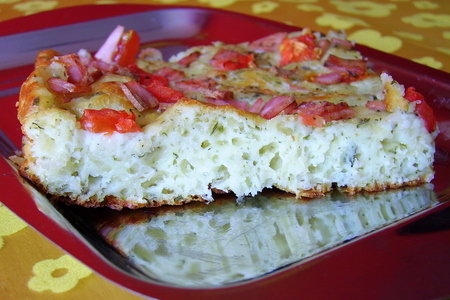 Сырный пирог  с зеленью (типа пиццы): шаг 4