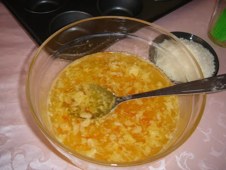 Маффины с кокосовой стружкой на апельсиновом соке: шаг 2