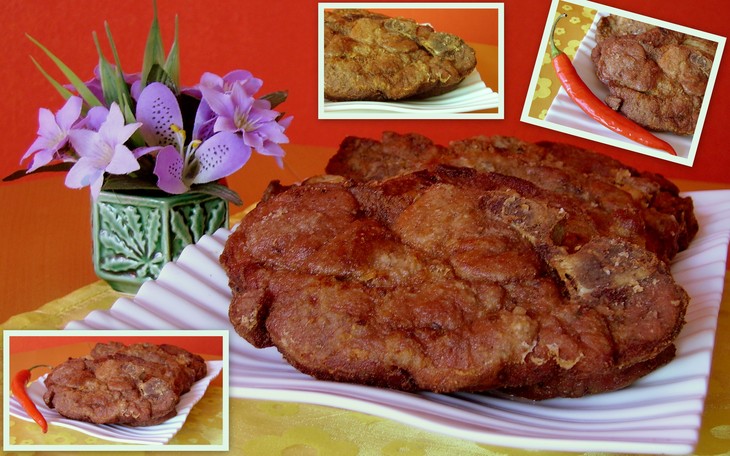 Гриль-стейки из  корейки на косточке  с коньяком и горчицей: шаг 1