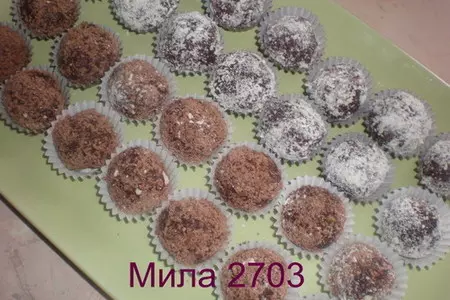 Конфеты «шоколадные трюфели с орехами»: шаг 6