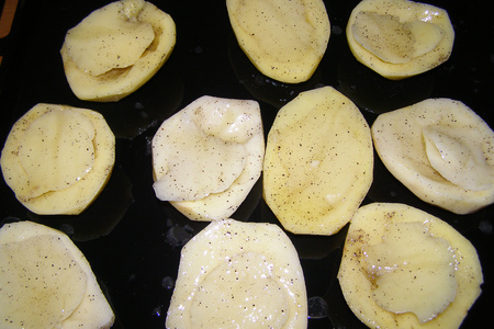 Картофельные лодочки с печёнкой: шаг 3