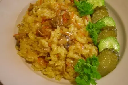 Плов с шампиньонами: шаг 7