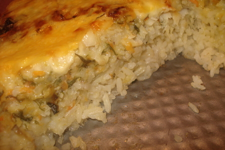 Рисовый пирог с морским языком под сырной корочкой: шаг 5