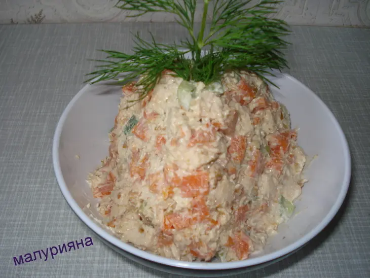 Салат " ку-ка-ре-ку ": шаг 7