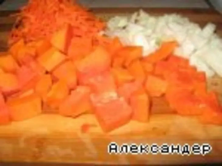 Каша "ассорти" с тыквой и грибами": шаг 3