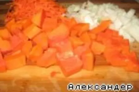 Каша "ассорти" с тыквой и грибами": шаг 3