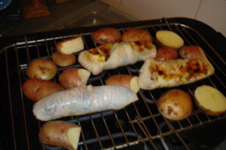 Куриные колбаски  "пикник на кухне": шаг 4