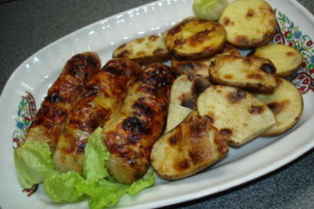 Куриные колбаски  "пикник на кухне": шаг 7