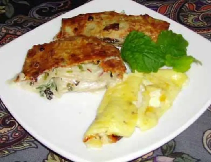 Лаваш со сливочным сыром, зеленью и омлетом: шаг 7