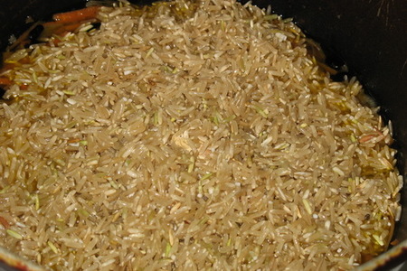 Постный плов из коричневого риса: шаг 5