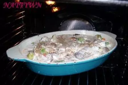 Овощи с грибами и  мясом под ореховым соусом.: шаг 5
