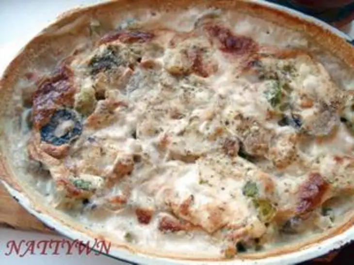 Овощи с грибами и  мясом под ореховым соусом.: шаг 6