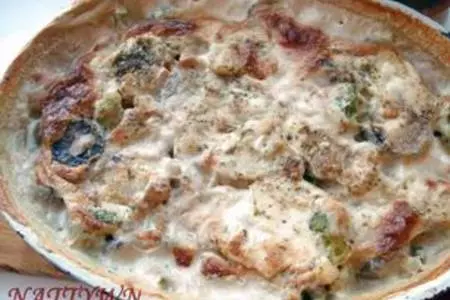 Овощи с грибами и  мясом под ореховым соусом.: шаг 6