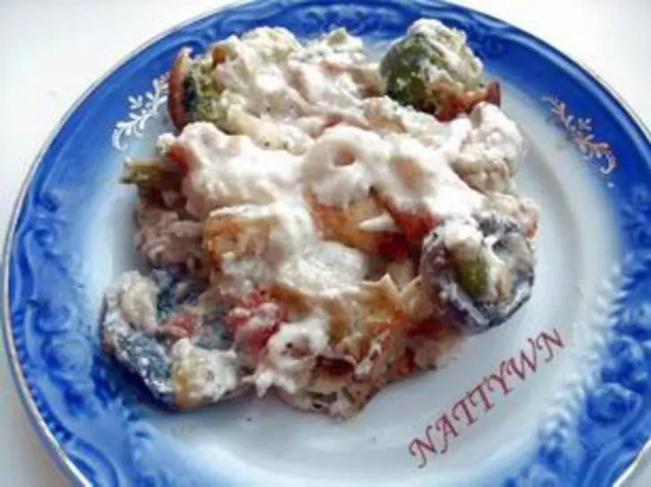 Овощи с грибами и  мясом под ореховым соусом.: шаг 7