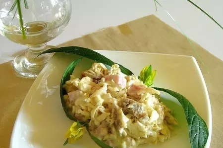 Салат из инжира, ветчины и пекинской капусты.: шаг 1