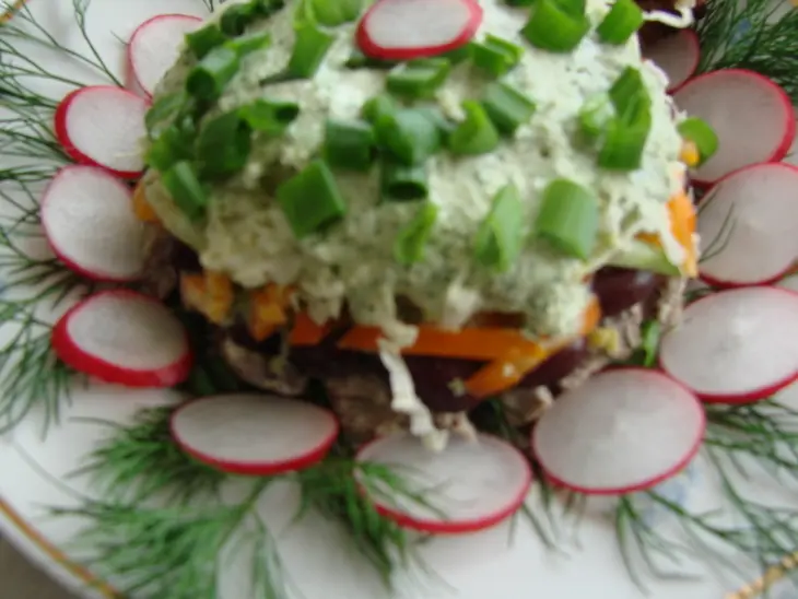 Салат ,, мясной с фасолью,,: шаг 5