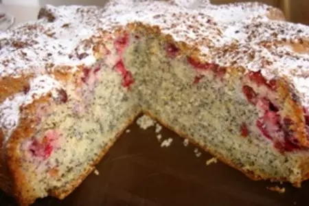 Клюквенный кекс с маком: шаг 7
