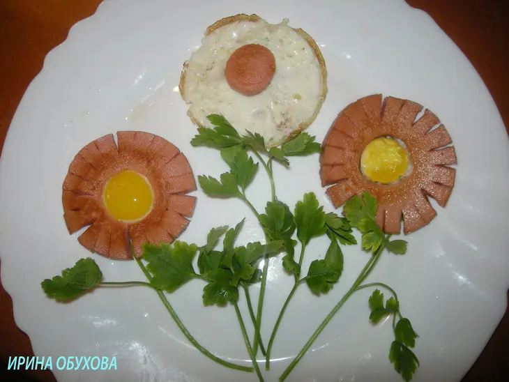 Цветочный завтрак: шаг 1