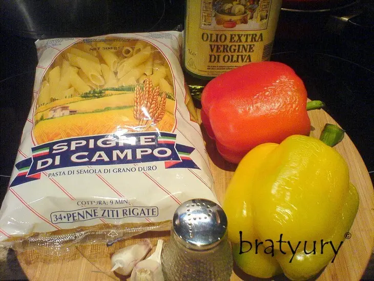 Пенне со свежими перцами: шаг 1
