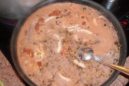 Паста "фрутти ди маре"  (спагетти с морепродуктами): шаг 3
